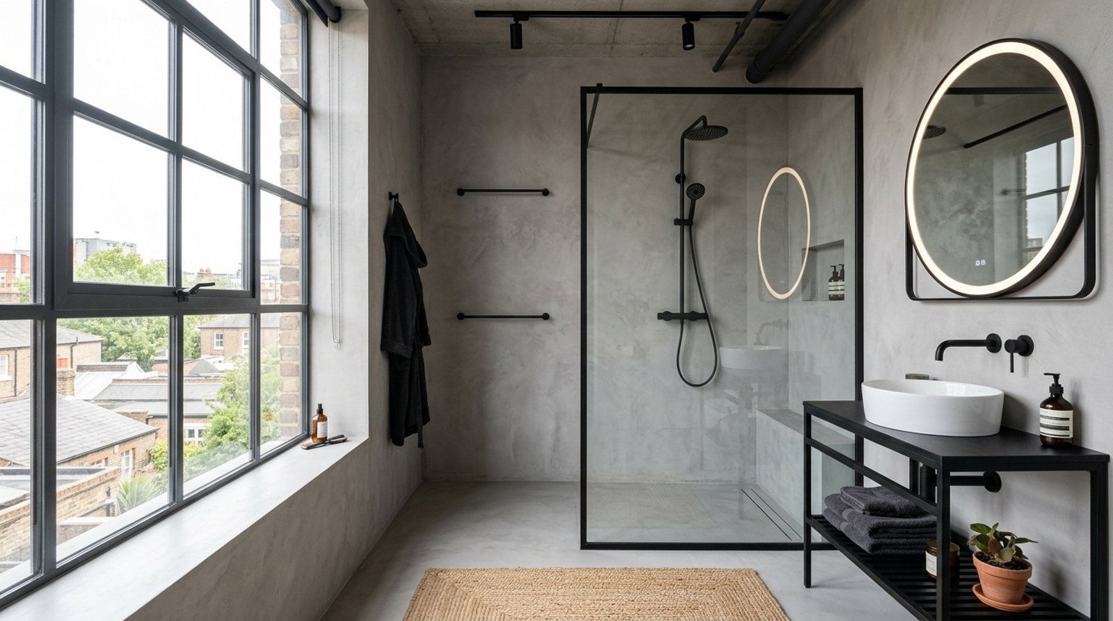 Warm, refined living space in a Brooklyn loft designed by H&H CONCEPT