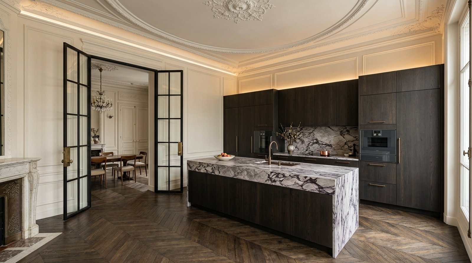 Haussmann apartment in Paris designed by H&H CONCEPT